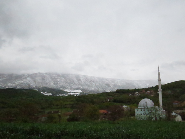 Mosquée et neige