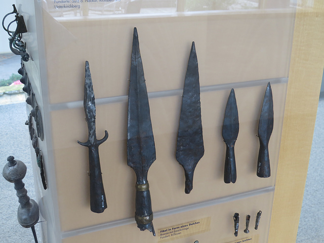 Musée d'Aalen, 3 : pointes de lance.