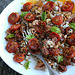 Kruubisalat peekoni ja röstitud tomatiga / Pearl barley salad with bacon and roasted tomatoes