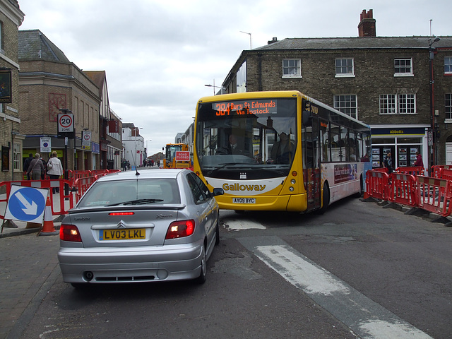 Galloway 278 (AY09 BYC) in Bury St. Edmunds - 3 May 2014 (DSCF4889)