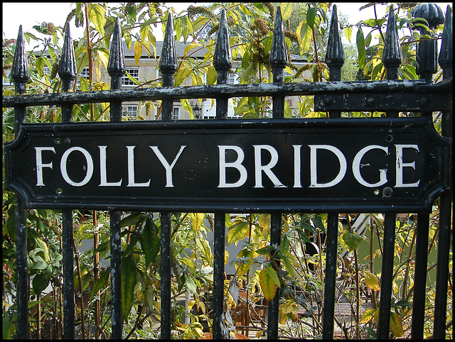 Folly Bridge street sign