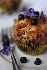 Mustika-kookosemuffin / Blueberry coconut muffin