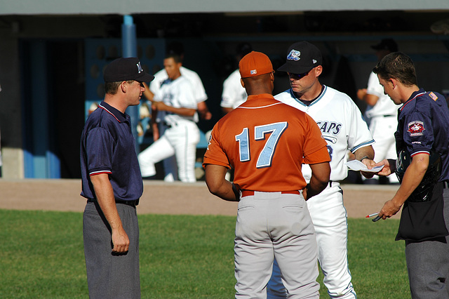 Umps Mike Weinstein & Shaun Francis; Matt Walbeck, Keith Mitchell