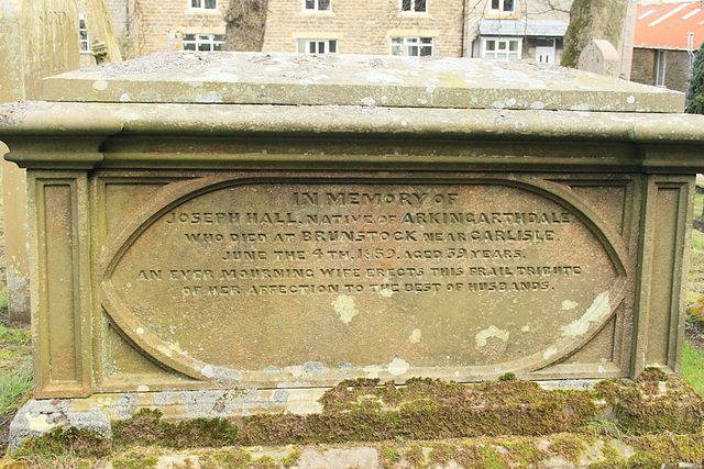 To the Memory of Joseph Hall of Arkengarthdale