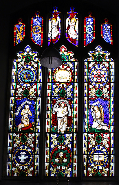 Detail of Stained Glass, St Mary, Thornham Magna, Suffolk