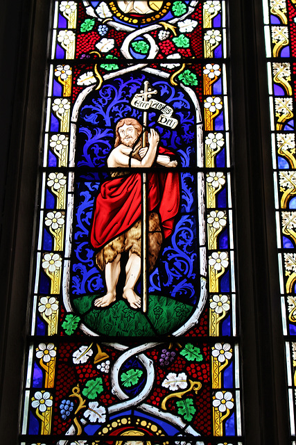 Detail of Stained Glass, St Mary, Thornham Magna, Suffolk