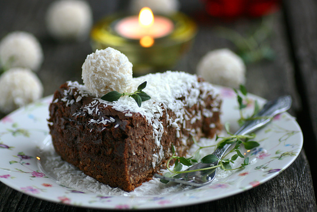 Kookose-šokolaadi juustukook / Coconut and chocolate cheesecake