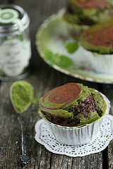 Rohelise tee ja šokolaadi muffinid / Green tea and chocolate muffins