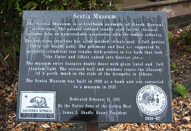 Scotia (redwood) Museum (1663)