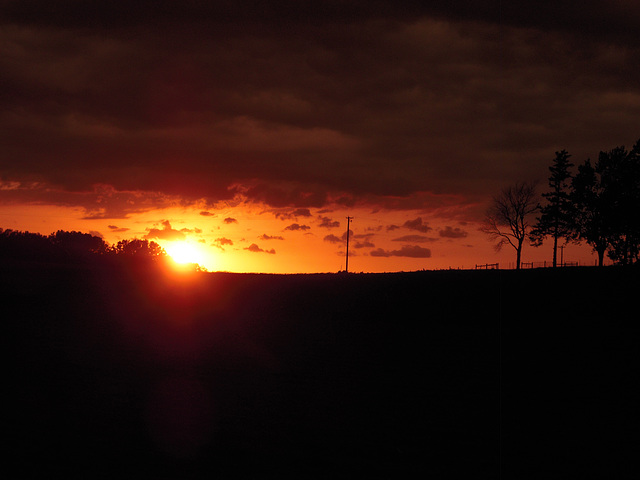 sunset and storm