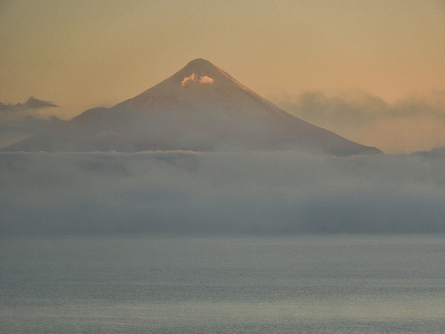 sunrise - Osorno volcano and Lake Llanquihue