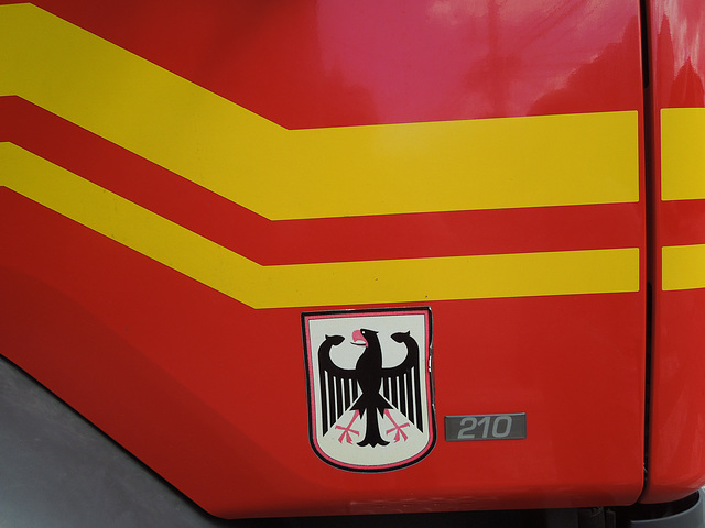 Puerto Varas - emblem on a fire truck