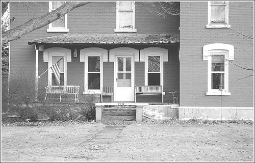 Porch with Flag