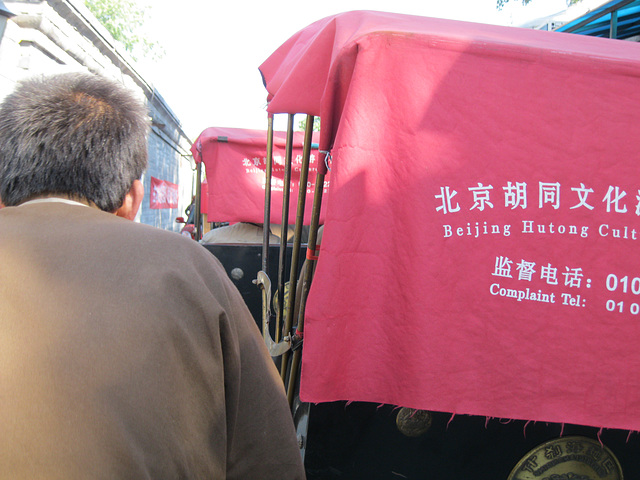 the straight-ahead view from a rickshaw