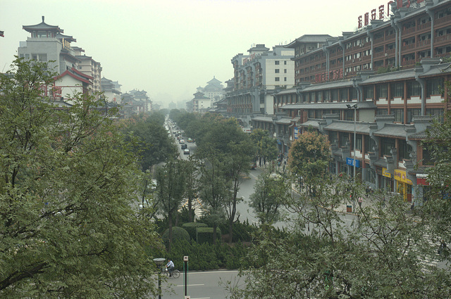 Xi'an street, from the city wall