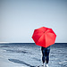 Parapluie rouge à Lesconil