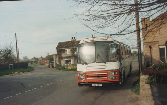 Mulleys Motorways (Combs Coaches) HGA 637T (JUA 302E) 23 Mar 1990 114-10