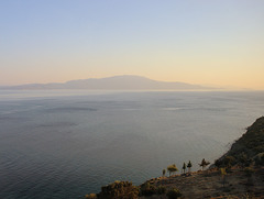 Lesbos, from the Turkish coast