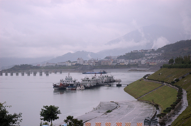 below the Three Gorges Dam