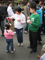 ice cream and a fruit drink