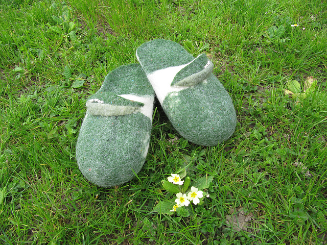 green slippers