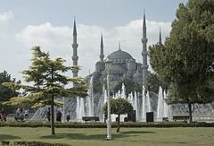 Modern Tourist's view of the Blue (Sultanahmet) Mosque