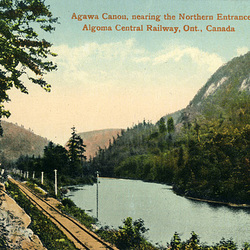 Agawa Canon, nearing the Northern Entrance, Algoma Central Railway, Ont., Canada
