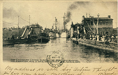 The Canadian Locks during the Semi-Centennial Celebration, Aug. 2 and 3, 1905 - Sault Ste. Marie, Ont.