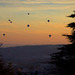sunrise, with balloons