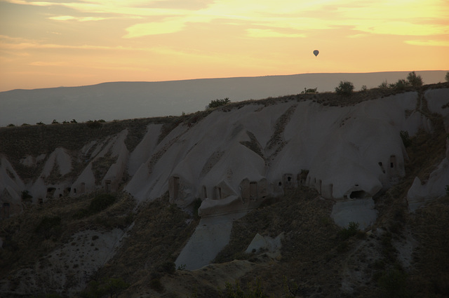 balloon at sunrise