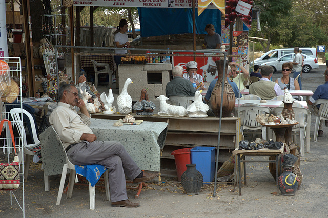 patiently waiting for the tourists