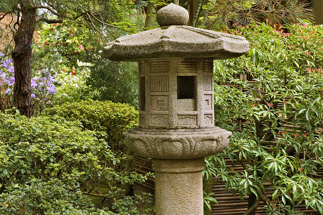 Kasuga Lantern by the Pavilion – Japanese Garden, Portland, Oregon