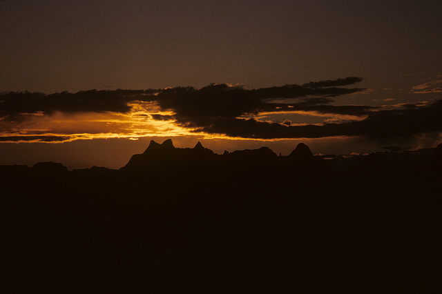 Badlands sunset