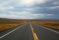 Montana - the highway stretches