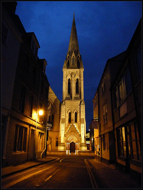 golden church tower