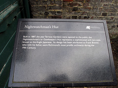 Nightwatchman's Hut Sign