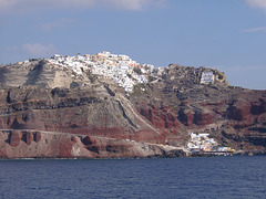 approaching Santorini