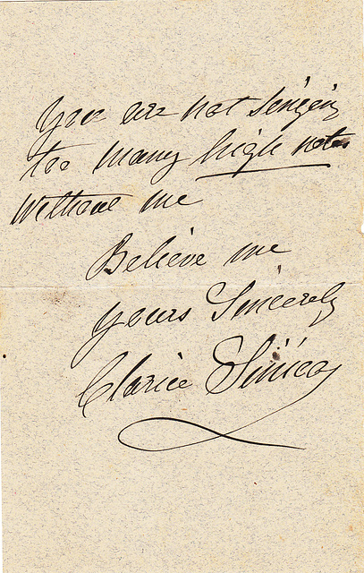 Autograph Clarice Sinico