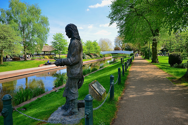 Izaak Walton by the River Sow, Stafford