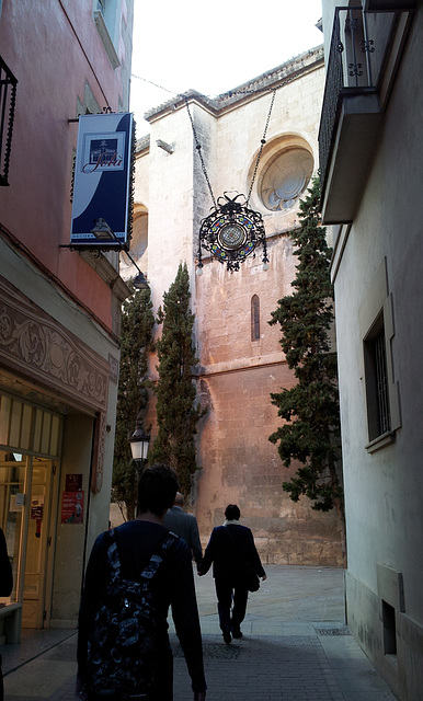 Original Art noveau glass ornament typical for Vilafranca del Penedès