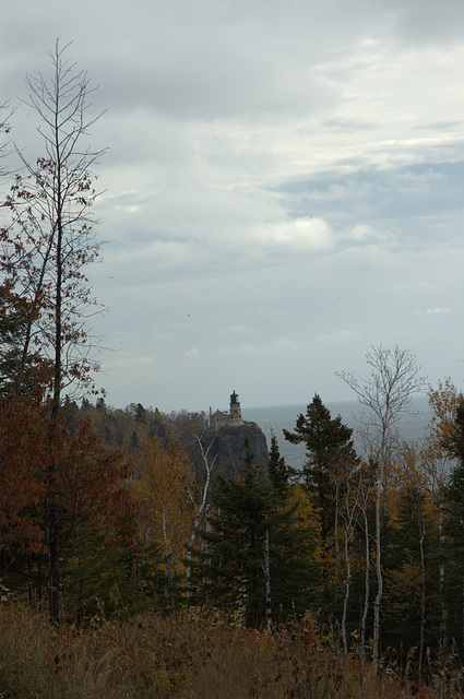 Split Rock lighthouse from an overlook