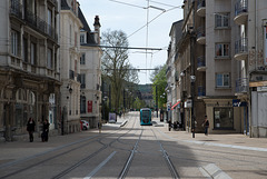 BESANCON: Essai du Tram avenue Carnot 06.