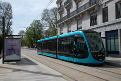 BESANCON: Essai du Tram avenue Carnot 07.