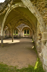 Waverley Abbey ruins - Lay Brothers Refectory Undercroft