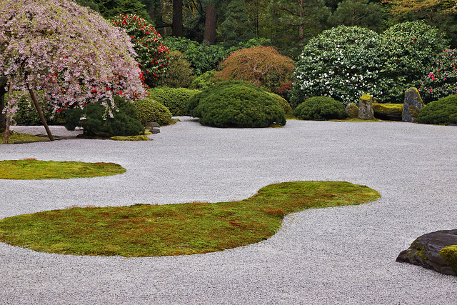 The Flat Garden from the Verandah of the Garden Pavilion – Japanese Garden, Portland, Oregon