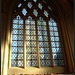 leaves on a church window sill