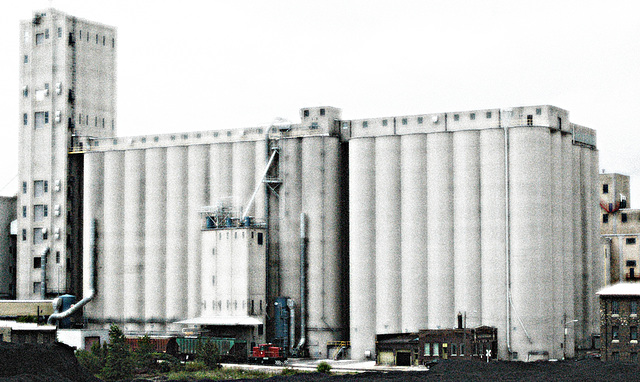 Grain Elevator, with train