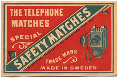 The Telephone Matches Special Safety Matches