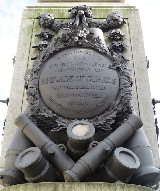 guards crimean war memorial, waterloo place, london