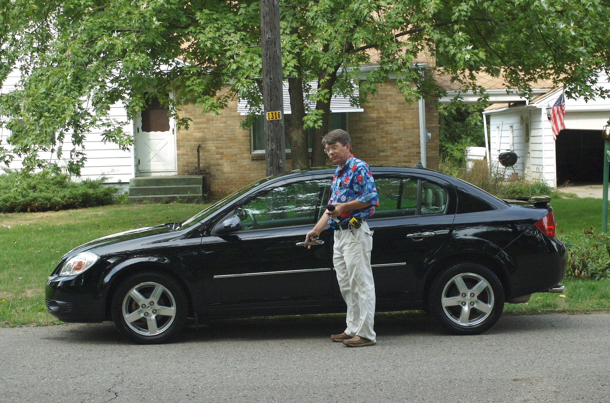 Dick & the new car